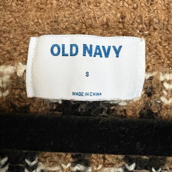 Southwestern Aztec Cabin Print Woodsy Forest Brown Knit Pullover Sweater Small - Picture 4 of 5